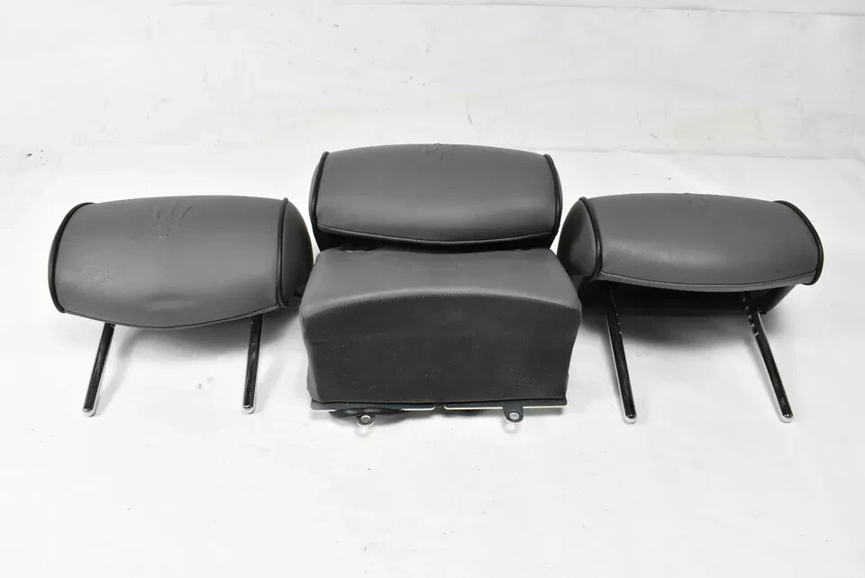 03-13 Maserati Quattroporte Rear Left Right Center Seat Headrest Set Of 3 OEM