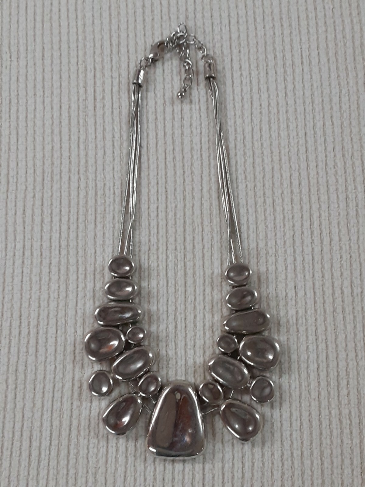 Chico’s Boho Chunky Silver Statement Necklace CHI… - image 2