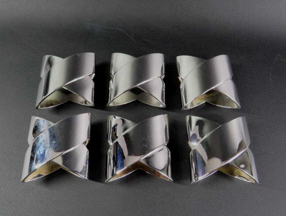 6 versilberte KREUZ Serviettenringe  - unbenutzt - Bild 2 von 3