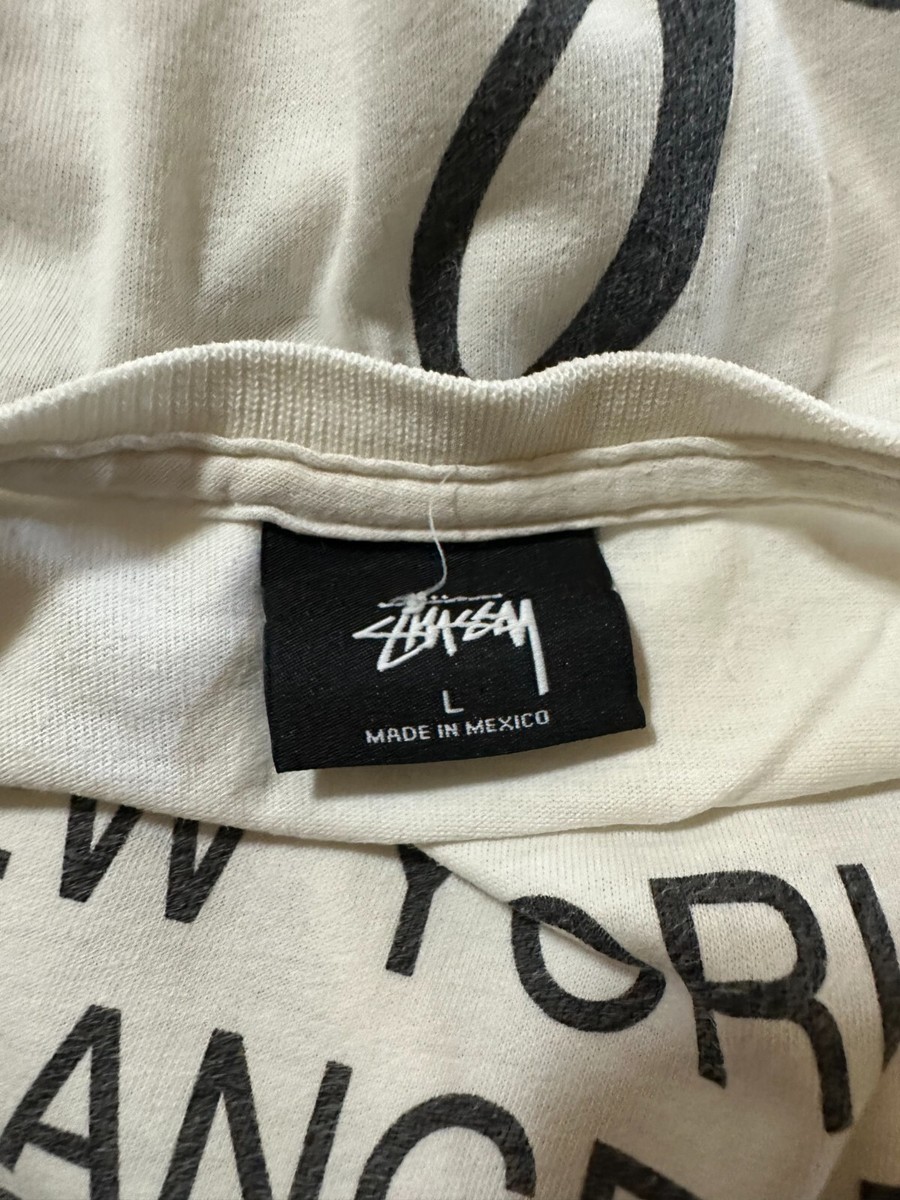 Stussy New York Los Angeles Tokyo London Paris Men's White T Shirt