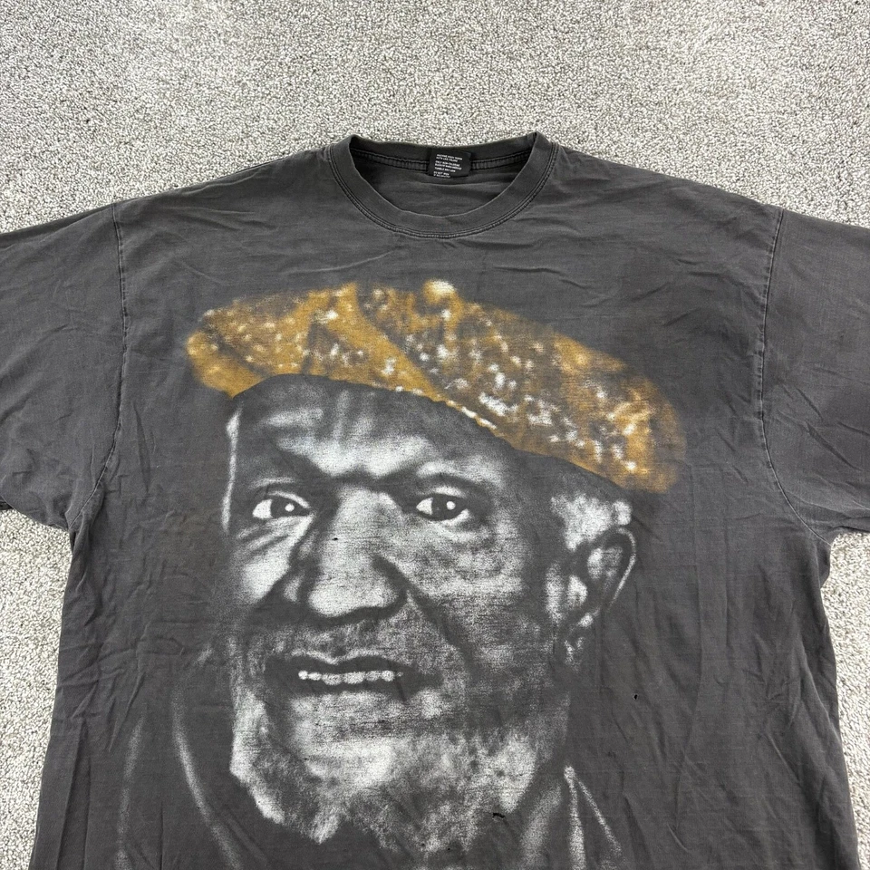 Винтажная мужская рубашка Fred Sanford 4XL черная You Big Dummy Redd Foxx актер смешная - Изображение 2 из 4