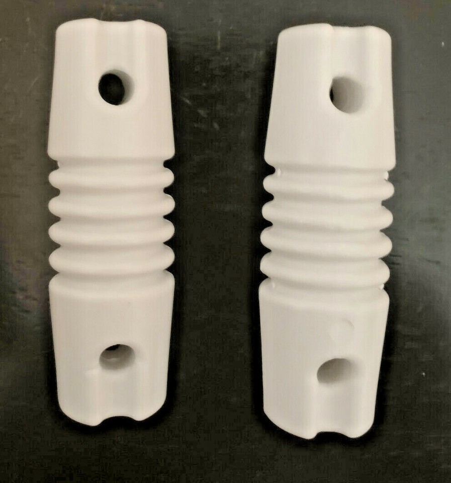 Antenna Insulators (2) Shortwave Ham CB High Quality Strong in Wht Blk, or Gry