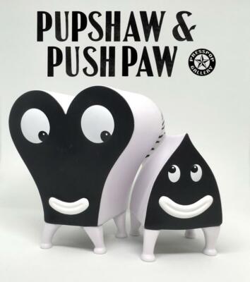 PUPSHAW & PUSHPAW BLACK & WHITE EDITION VINYL TOY FIGURE JIM
