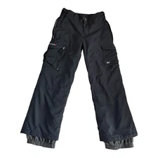 Kemper Youth Snow Ski Insulated Cargo Pants Size 14 Black