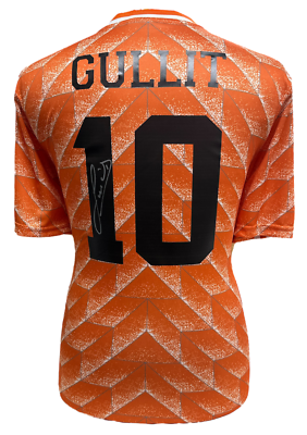 RUUD GULLIT SIGNED HOLLAND 1988 RETRO FOOTBALL SHIRT SEE PROOF