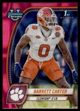 2024 Bowman University Chrome Pink Lava Refractor #19 Barrett Carter