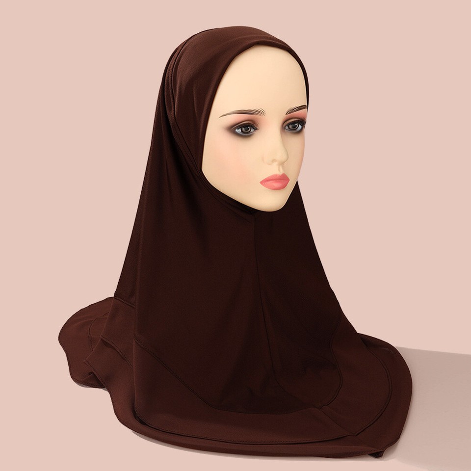 Flower Print Amira Hijab - Instant Pull-On Scarf For Muslim Women | Ready To Wear