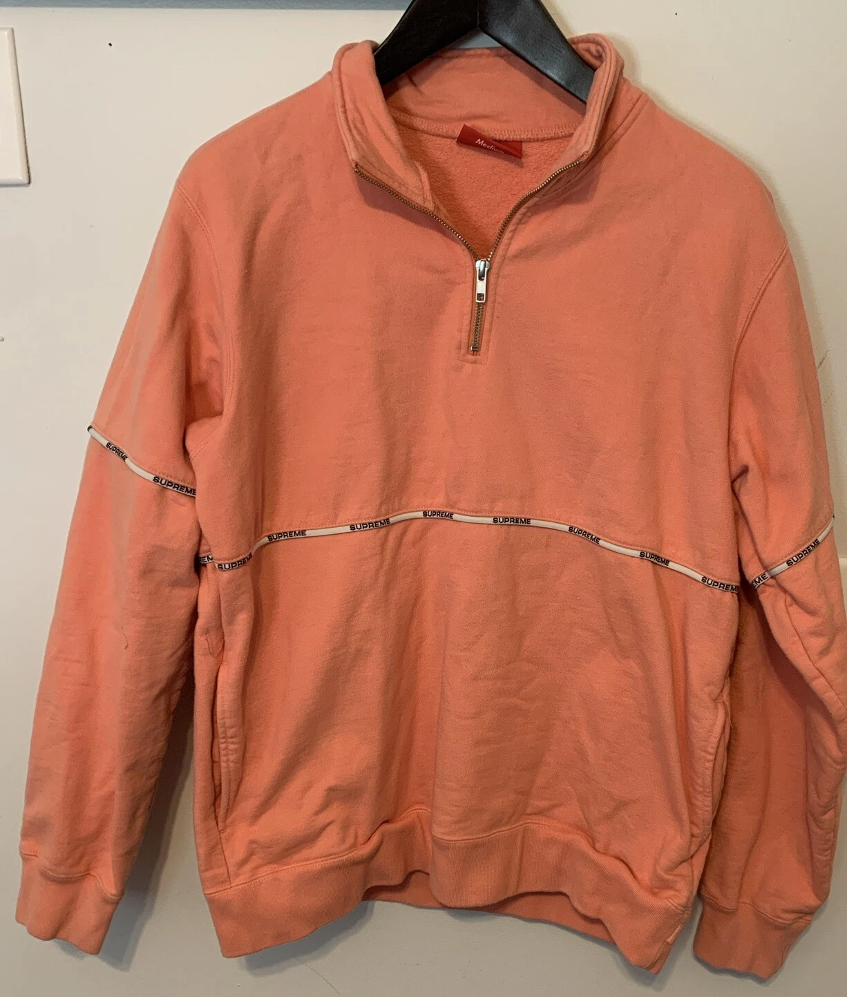 Sweat zippé Supreme 1/4 taille M Supreme Piping bon état patineur 