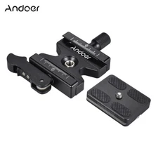 Plate Release Clamp + Quick Release Plate for Arca-Swiss Tripod Ball Head M1R9