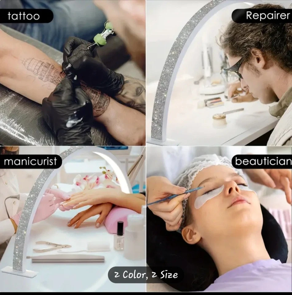 Lámpara de mesa LED para uñas/pestañas luz pedrería pestañas Foto 4 de 4