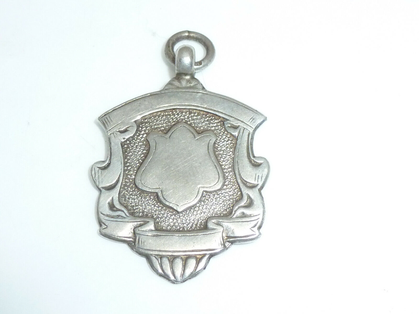 Antique Sterling Silver Pocket Watch Fob Medal Dog Tag Hallmarked 1914