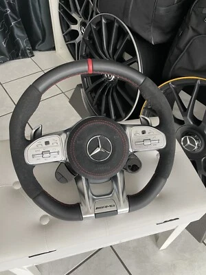 OEM Mercedes AMG Performance Lenkrad U88 Roter Naht A45 G63 C63 E63 C43 E53 A35 - Bild 1 von 4