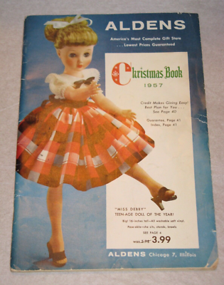 1957 ALDENS Christmas Book Catalog Cover 