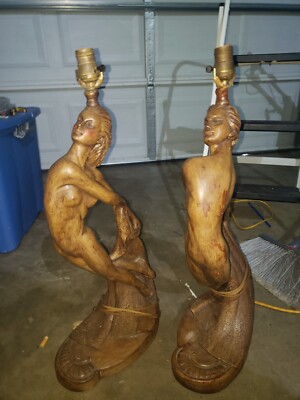 1952 Nude male and female lamp set. Original Continental Art Co. | eBay