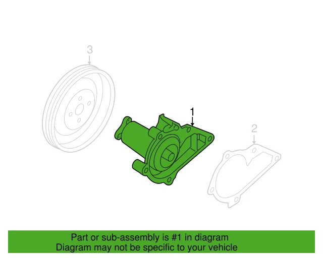 ⭐GENUINE⭐ Water Pump for 1996-2011 Hyundai Accent Kia Rio Rio5 2510026902 - Image 4 of 4