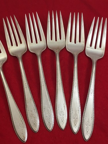 1847 Rogers Bros ARGOSY International Silverplate 6-Salad Forks Flatware - Picture 4 of 6