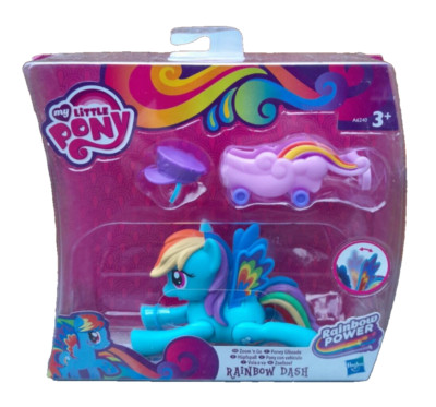 MY LITTLE PONY RAINBOW DASH ZOOM N GO PUPPE 2013 HASBRO BRANDNEU!