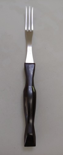 Cutco Turning Fork 2 Tine Meat Serving Utensil Brown Handle