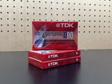 TDK D90 Cassette Tape Set of 3 NEW Sealed Japan NEW 90 Minutes FREE SHIPPING