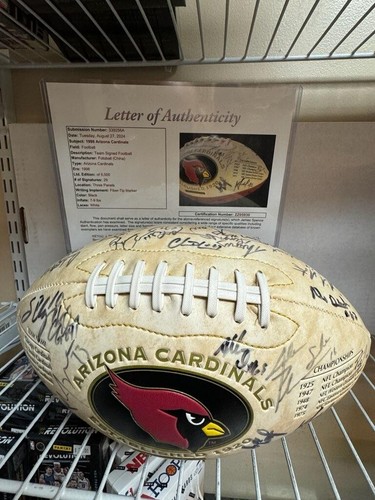 Arizona Cardinals 1998 Signed Auto Football Pat Tillman #40 Rookie Year JSA LOA