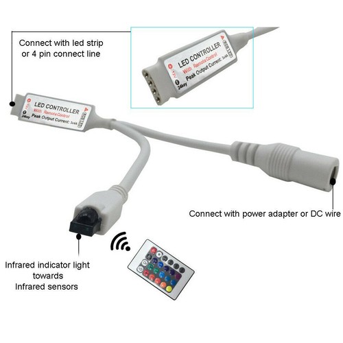 5M RGB Color 2835LED Strip Light Remote IR Control 12VLed Light For Decoration - Picture 66 of 66