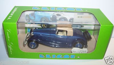 Old Eligor Delage D8 1934 Cabriolet Capote Ref 1039 1/43 In Blue Box