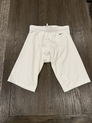 Mens Nike Pro Elite Compression Shorts Spandex Half Tights Race Running White L