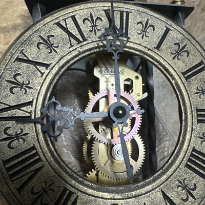 Vintage Tempus Fugit Skeleton Wall Clock Franz Hermle Movement