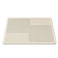 2 Pcs Silicone Dish Drying Mat, 30&times;50cm Non-Slip Draining One Size, Beige
