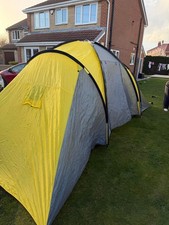 Jesolo 9 Person Tent Yellow And Black With Pull Along Handle and Wheels 