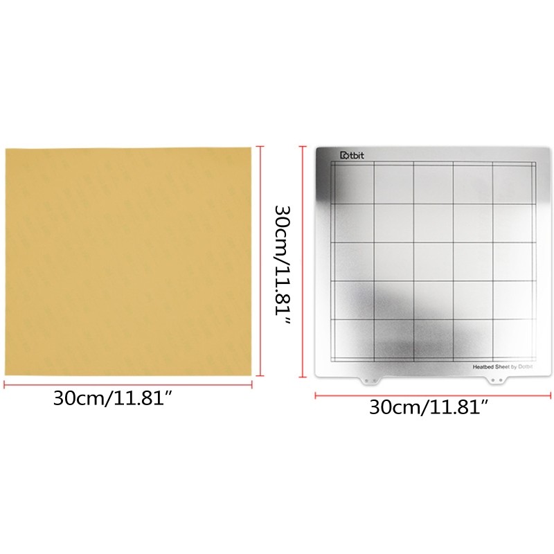 3D Printer Steel Sheet Pre-applied PEI Platform Panel Kit 2PCS 300x300mm 11.8in