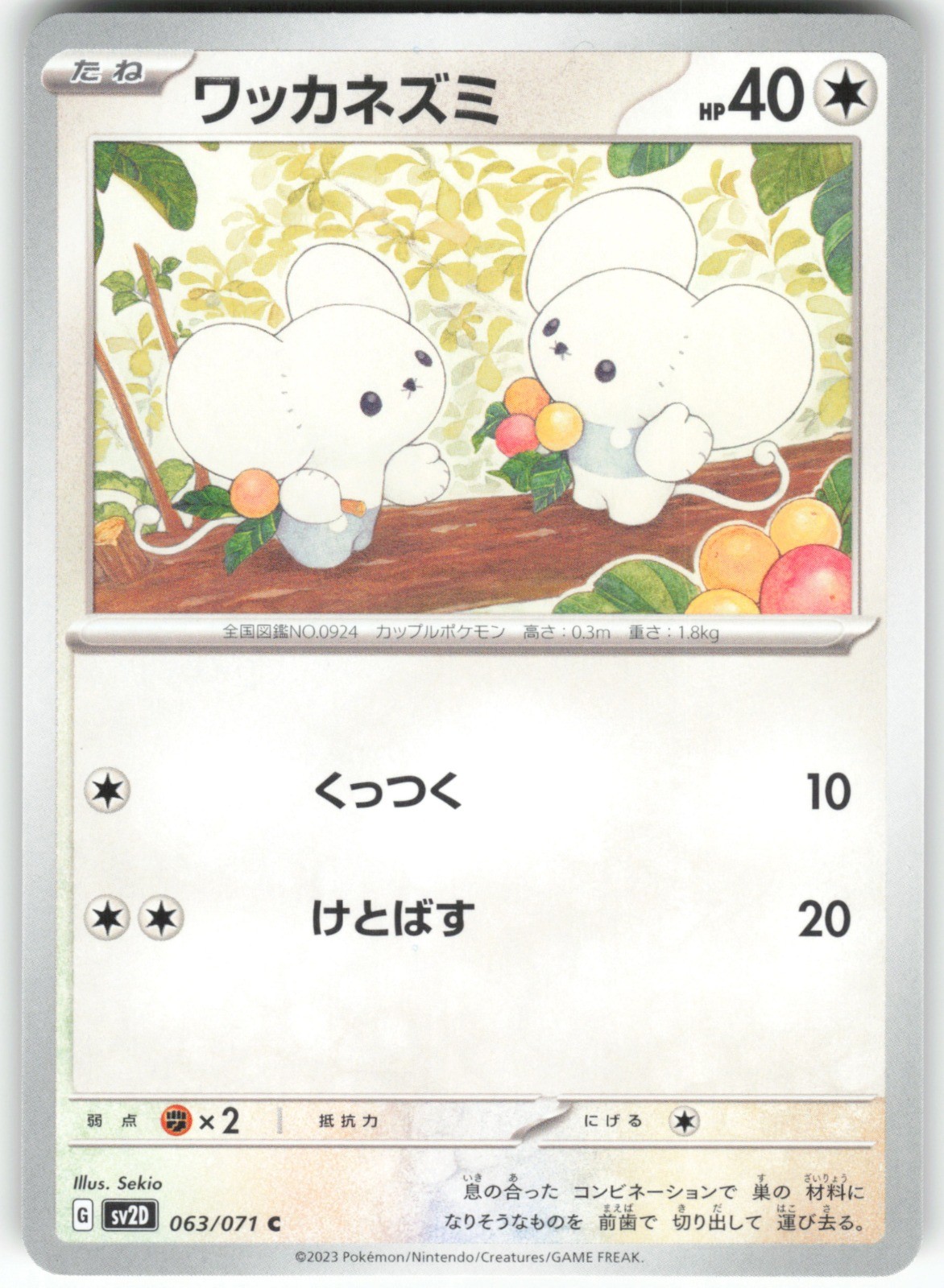 Tandemaus 063/071 SV2D: Clay Burst Common Pokemon Card NM