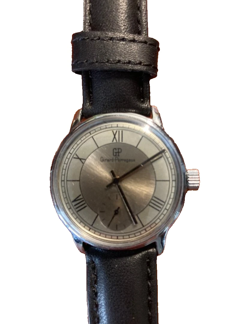 Girard Perregaux — Vintage Girard Perregaux Two-tone Mens watch - Interesting back!