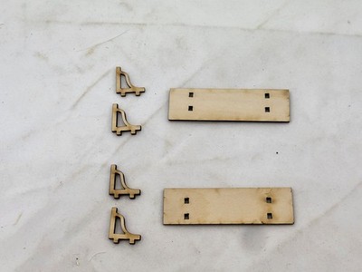 Kit -  Shelf #1  (assembly required)   dollhouse miniature  1/12 scale    1 pair