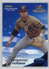 2013 USA Baseball Champions Certified National Team Mirror Blue DJ Peterson fm0