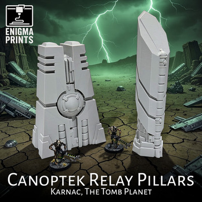 Canoptek Relais Säulen - 28mm 3D gedruckt Grabwelt Tabletop Wargaming Gelände