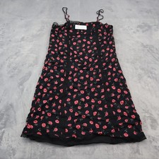 Forever 21 Dress Womens L Black Floral Thin Strap Lace Trim Lined Casual Wear