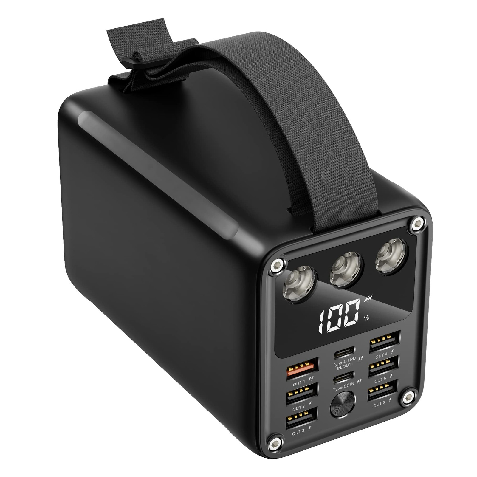 60000mAh High Capacity Power Bank Fast Charging USB C PD 20W Battery Packs wi...