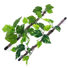 2 Pcs Reptile Leaf Vine Jungle for Bearded Dragon Artificial Greenery