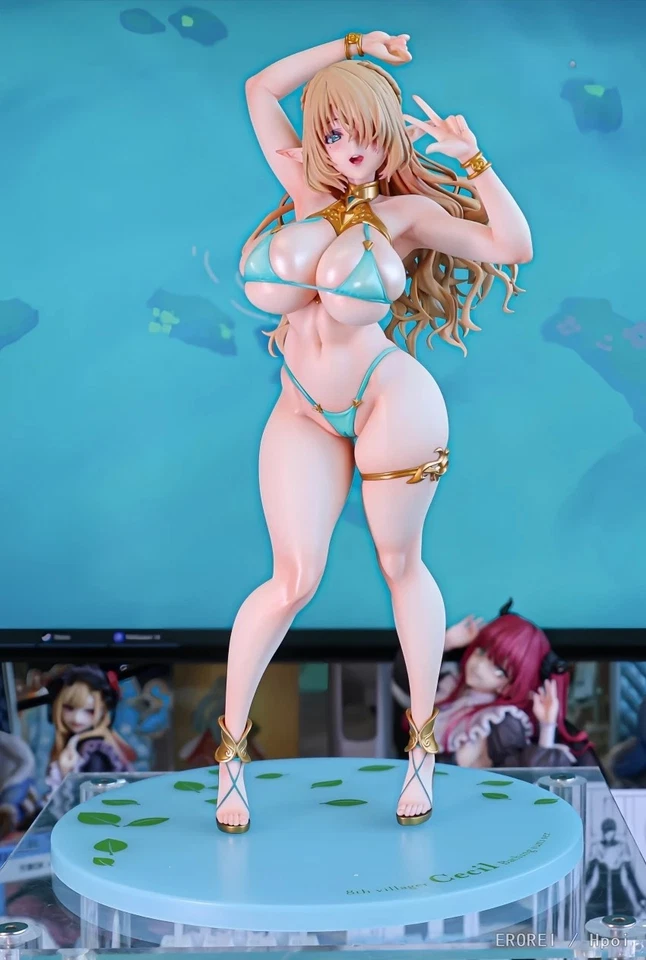 Figura Niña Anime PVC Vertex Elf Village 8th Tiana 5th Kukuru Cecil Mama 25 cm Foto 2 de 3