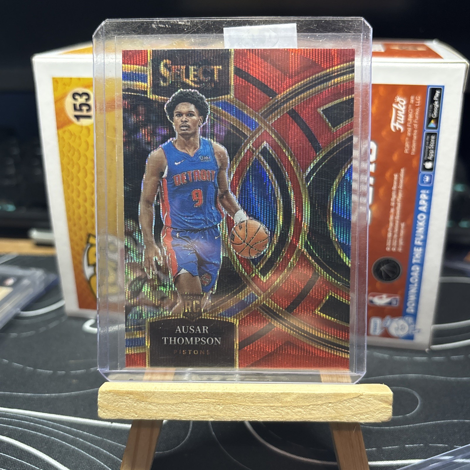 2023-24 Panini Select - Premier Level Ausar Thompson #128 Red Wave Prizm (RC)