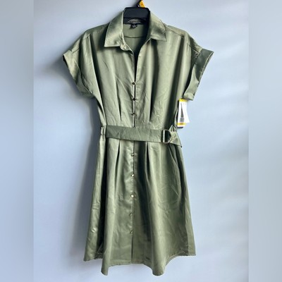 French Connection Women's Short Shirt Dress Size Medium Removable Pads