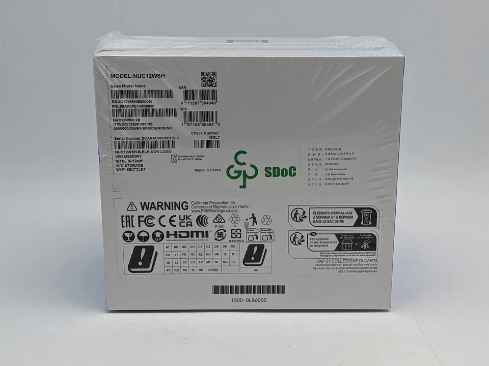 ASUS NUC 12 Pro Barebone Mini PC Intel Core i5-1240P (90AR00E1-M00090) - Image 3 of 4