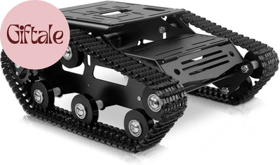 Smart Robot Car Chassis Kit Aluminum Alloy Big Tank Chassis with 2WD Motors for 