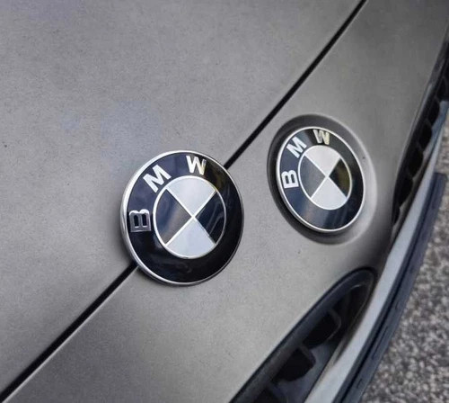 2Set Front Hood+Rear Trunk (82mm+74mm) For BMW Badge Emblem 51148132375 NEW US