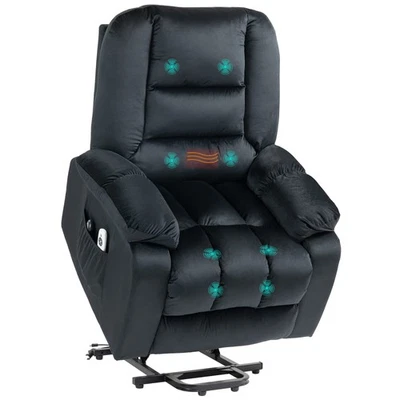 HOMCOM Fauteuil électrique releveur 85x94x107cm Noir - Photo 1/4