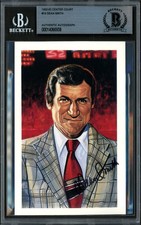 Dean Smith Auto Signed 1992-93 Capital Cards Postcard 18 North Carolina Beckett