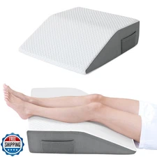 Cozymaker 6" Leg Elevation Pillows for Swelling, Cooling Gel Memory Foam Wedg