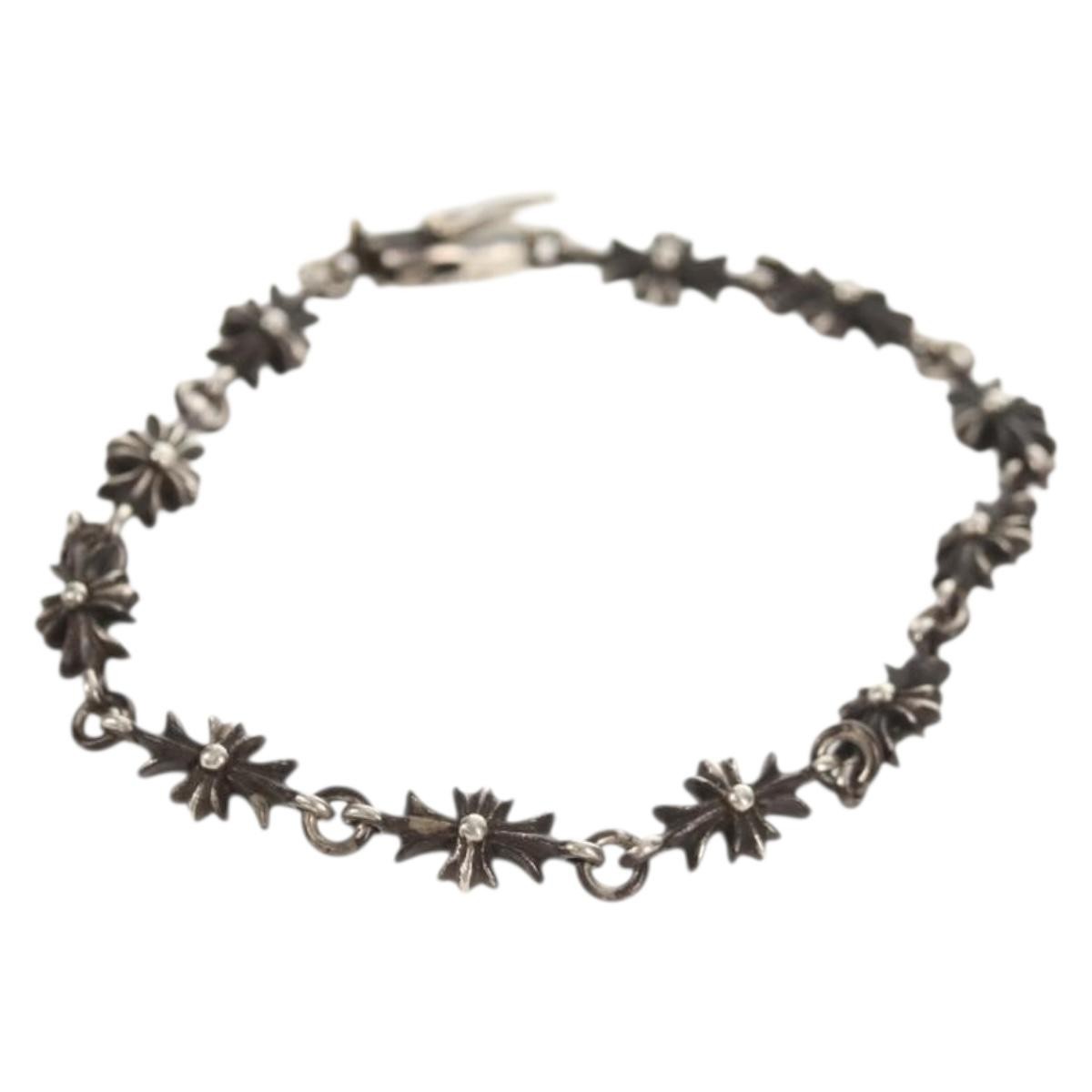 Chrome Hearts Tiny ECH Plus Bracelet Bracelet Ag925 11 Links Auth