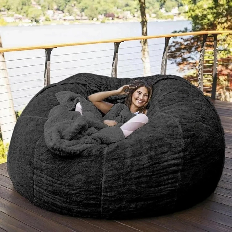 Silla Big Huge Giant Bean Bag para adultos, sin relleno Foto 3 de 4